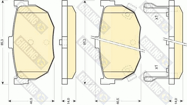 Brake Pad Set, disc brake (6110109)