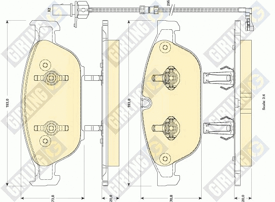 Brake Pad Set, disc brake (6118832)