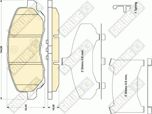Brake Pad Set, disc brake (6141429)