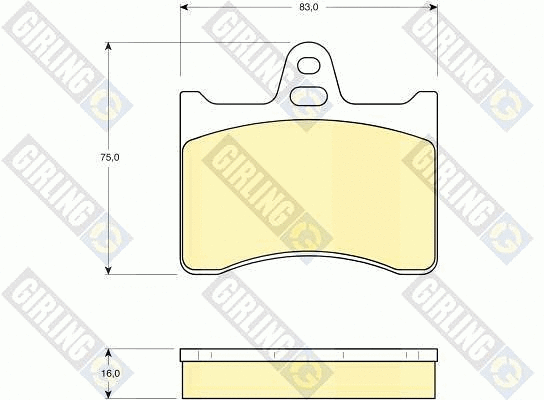 Brake Pad Set, disc brake (6102629)
