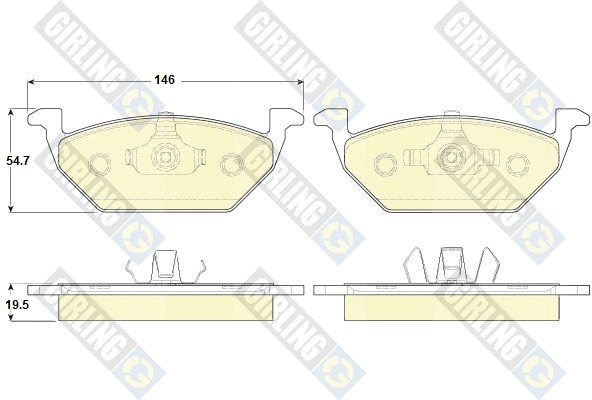 Brake Pad Set, disc brake (6119842)