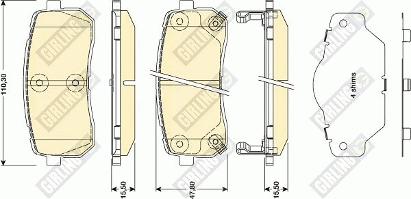 Brake Pad Set, disc brake (6134499)
