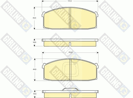 Brake Pad Set, disc brake (6102139)
