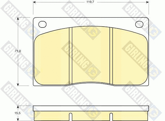 Brake Pad Set, disc brake (6105851)