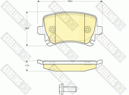 Brake Pad Set, disc brake (6116221)