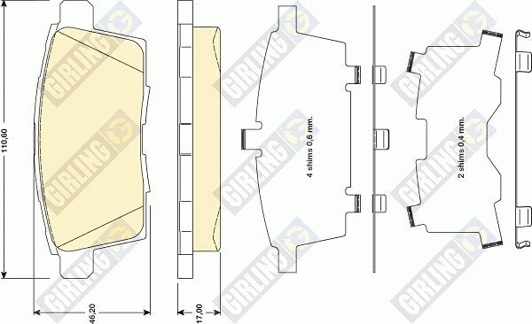 Brake Pad Set, disc brake (6134729)
