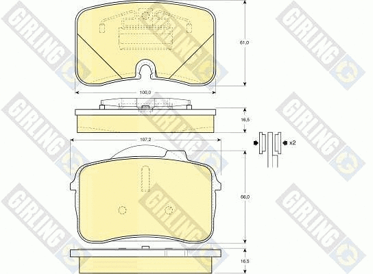 Brake Pad Set, disc brake (6109612)