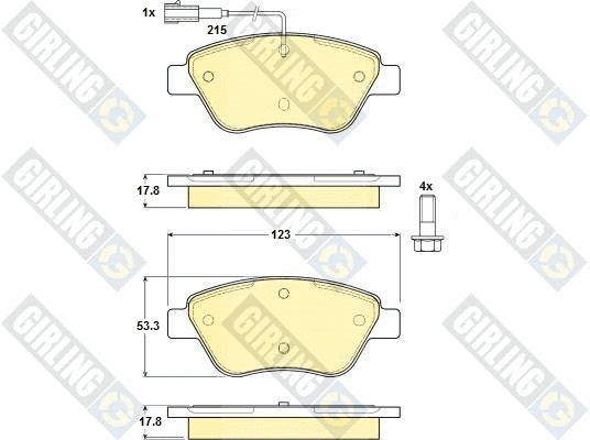 Brake Pad Set, disc brake (6114824)
