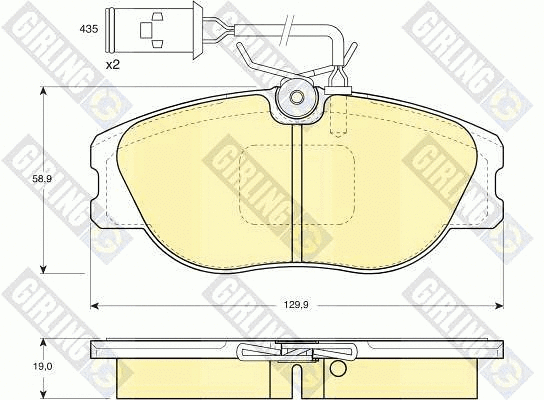 Brake Pad Set, disc brake (6104831)