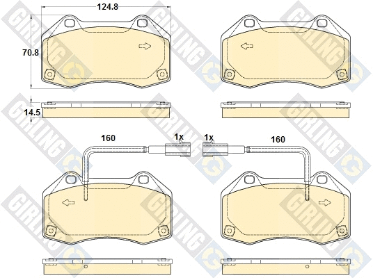 Brake Pad Set, disc brake (6120495)