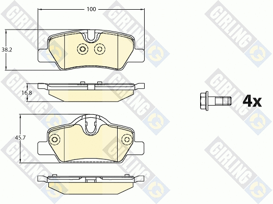 Brake Pad Set, disc brake (6120881)