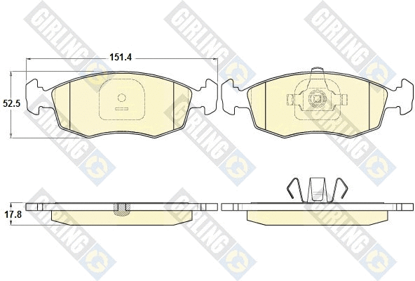 Brake Pad Set, disc brake (6120152)