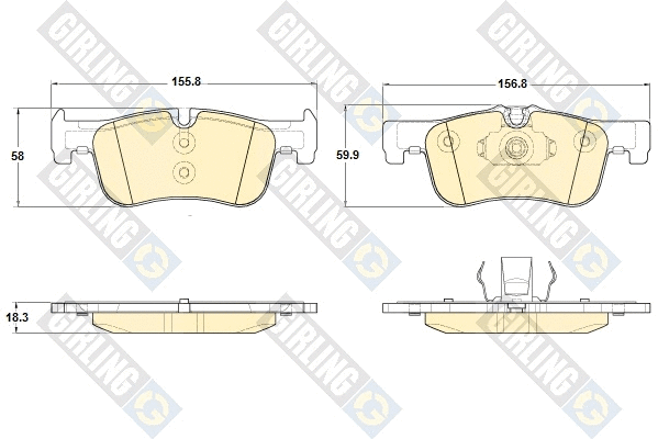 Brake Pad Set, disc brake (6119352)