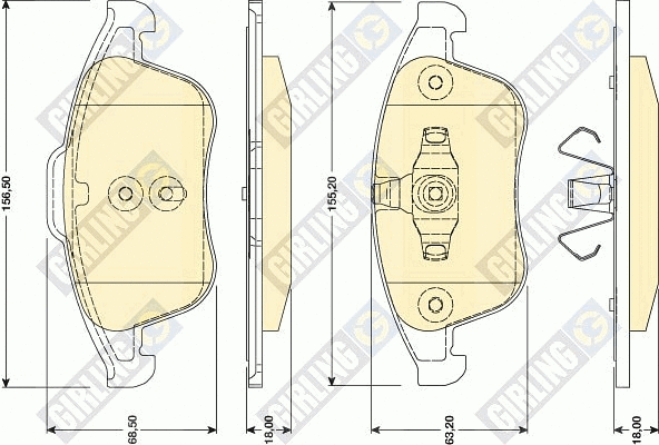 Brake Pad Set, disc brake (6118082)