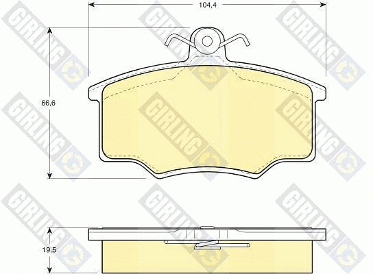 Brake Pad Set, disc brake (6108631)