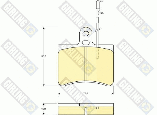 Brake Pad Set, disc brake (6101459)
