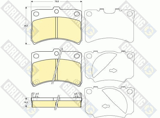 Brake Pad Set, disc brake (6132199)