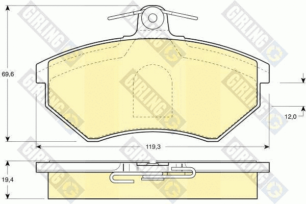 Brake Pad Set, disc brake (6110441)