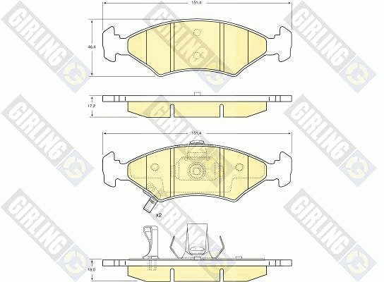 Brake Pad Set, disc brake (6132242)