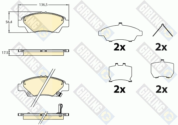 Brake Pad Set, disc brake (6136436)