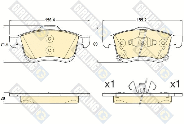 Brake Pad Set, disc brake (6120602)
