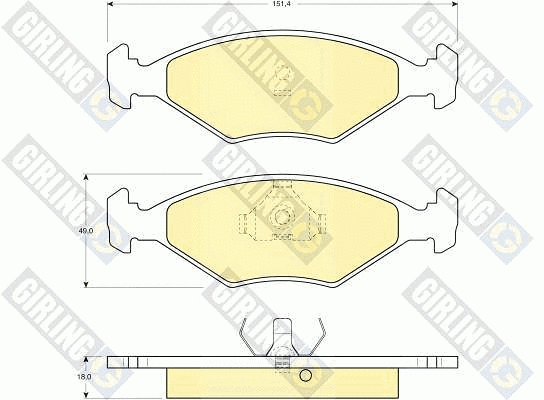 Brake Pad Set, disc brake (6109582)