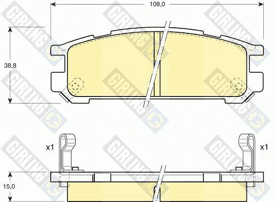 Brake Pad Set, disc brake (6109909)