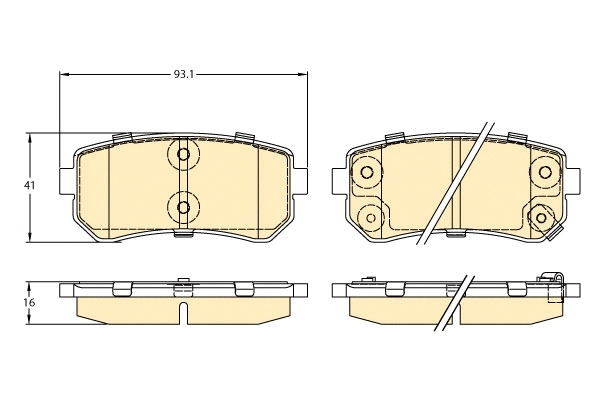 Brake Pad Set, disc brake (6134219)