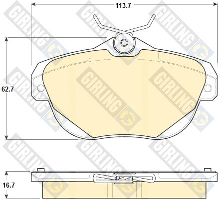 Brake Pad Set, disc brake (6116641)
