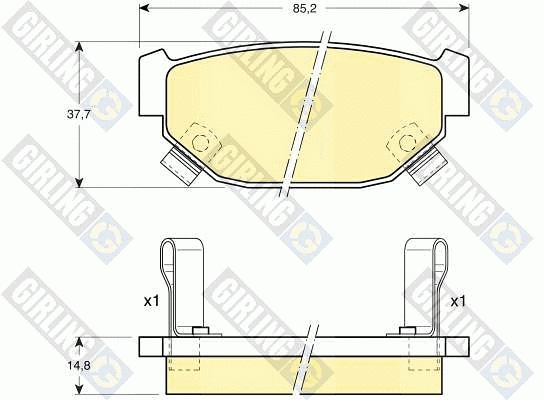 Brake Pad Set, disc brake (6103819)