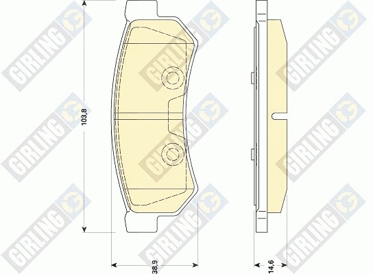 Brake Pad Set, disc brake (6141789)