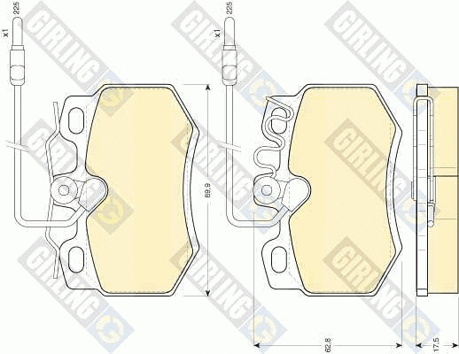 Brake Pad Set, disc brake (6108081)