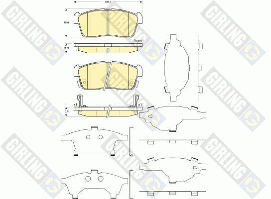 Brake Pad Set, disc brake (6133599)