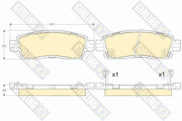 Brake Pad Set, disc brake (6144557)