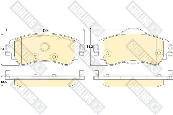 Brake Pad Set, disc brake (6119171)