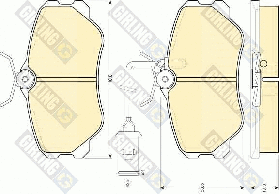 Brake Pad Set, disc brake (6108641)