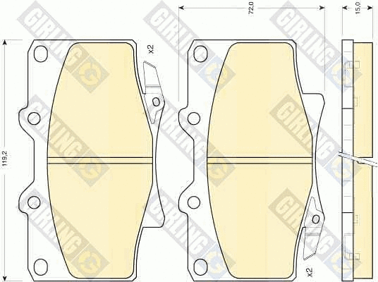 Brake Pad Set, disc brake (6111549)