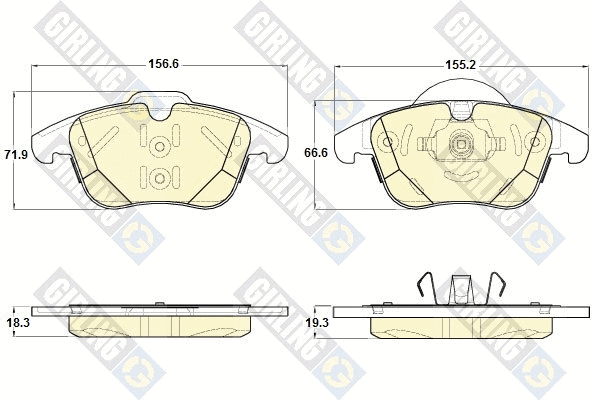 Brake Pad Set, disc brake (6119602)