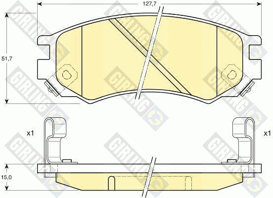 Brake Pad Set, disc brake (6111759)