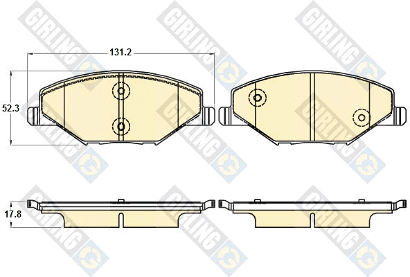 Brake Pad Set, disc brake (6120271)