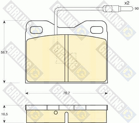 Brake Pad Set, disc brake (6109092)