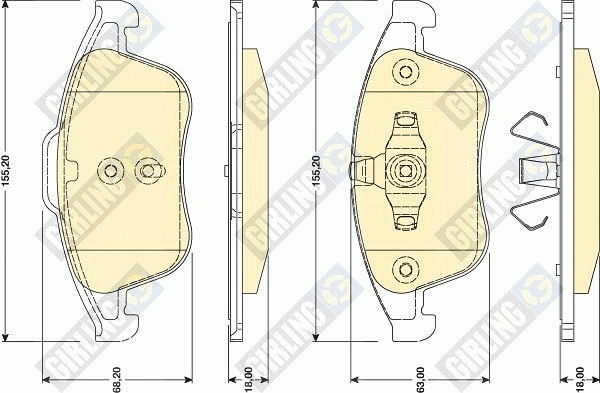 Brake Pad Set, disc brake (6117902)