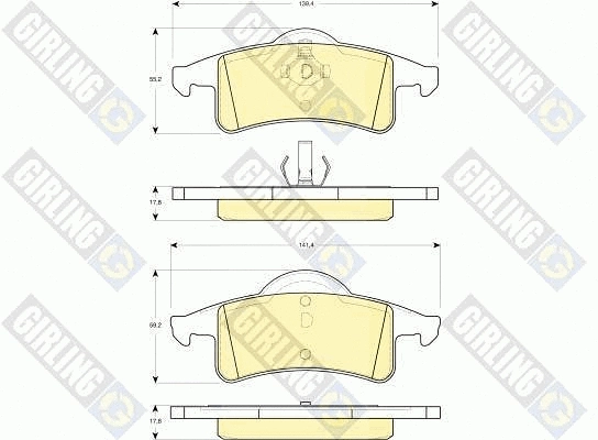 Brake Pad Set, disc brake (6141272)
