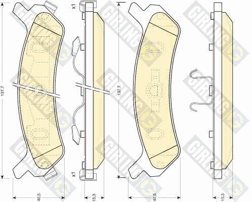 Brake Pad Set, disc brake (6108969)
