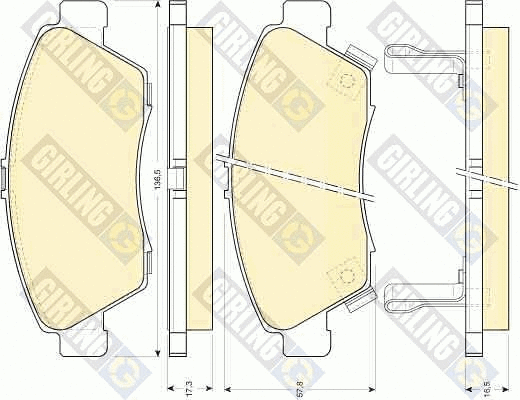 Brake Pad Set, disc brake (6111839)