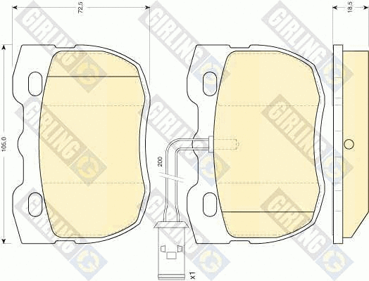Brake Pad Set, disc brake (6110936)