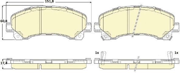 Brake Pad Set, disc brake (6135455)
