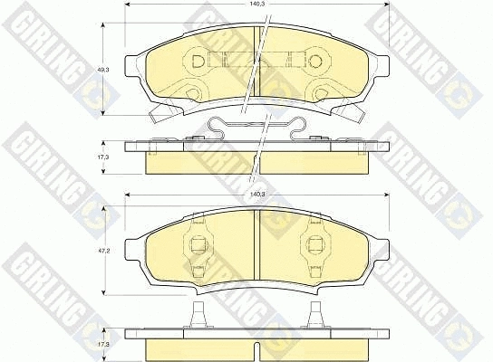 Brake Pad Set, disc brake (6140149)