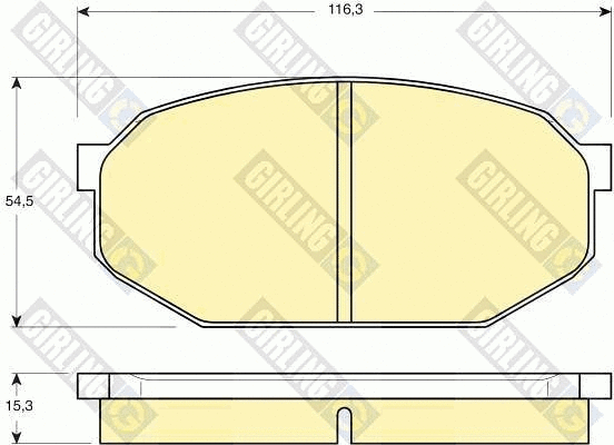 Brake Pad Set, disc brake (6102039)