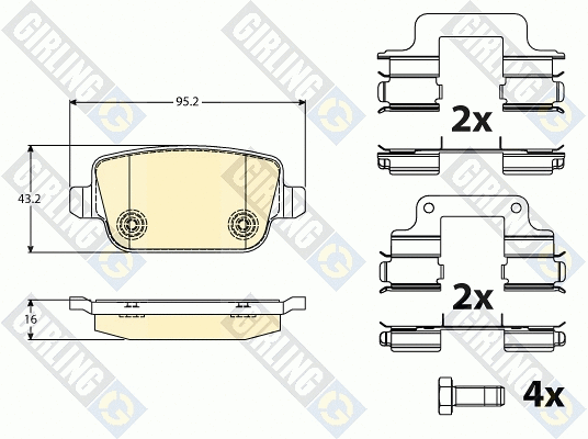 Brake Pad Set, disc brake (6117081)